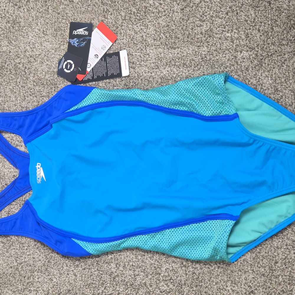 Speedo Blue and Green Swimsuit